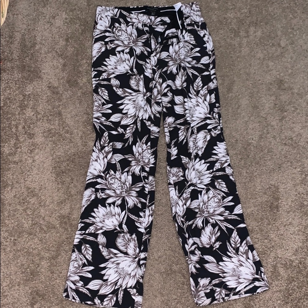 Banana Republic Floral Straight Trouser Pants
